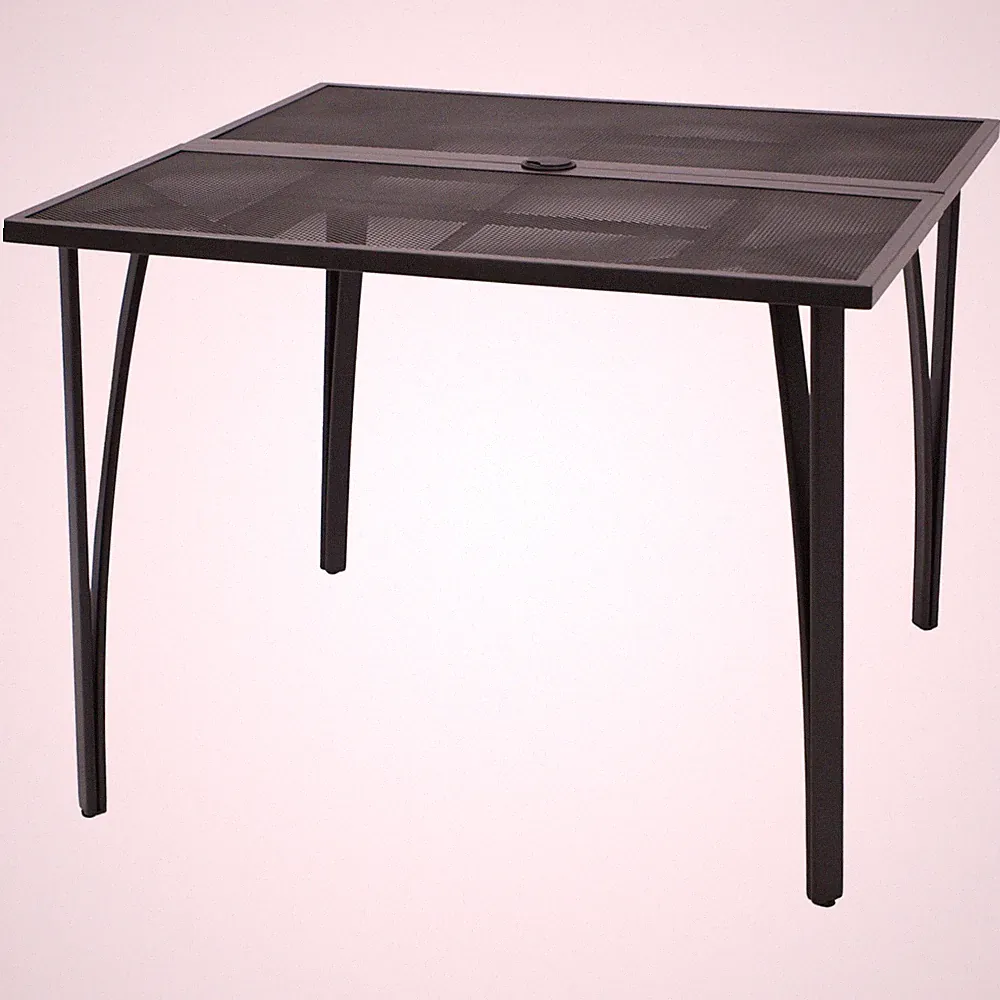 Gartentisch Esstisch Metalltisch Gartenmöbel Tisch Metall CLASSIC 100x100cm grau