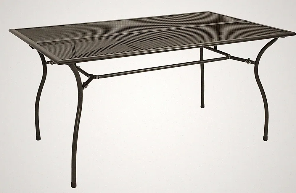 Gartentisch Esstisch Metalltisch Gartenmöbel Tisch Metall CLASSIC 90x150cm grau
