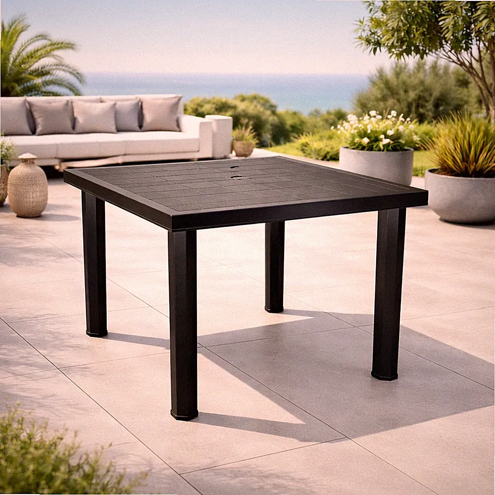 Gartentisch Fiocco 80x75cm Kunststoff Terrasse Anthrazit Balkon