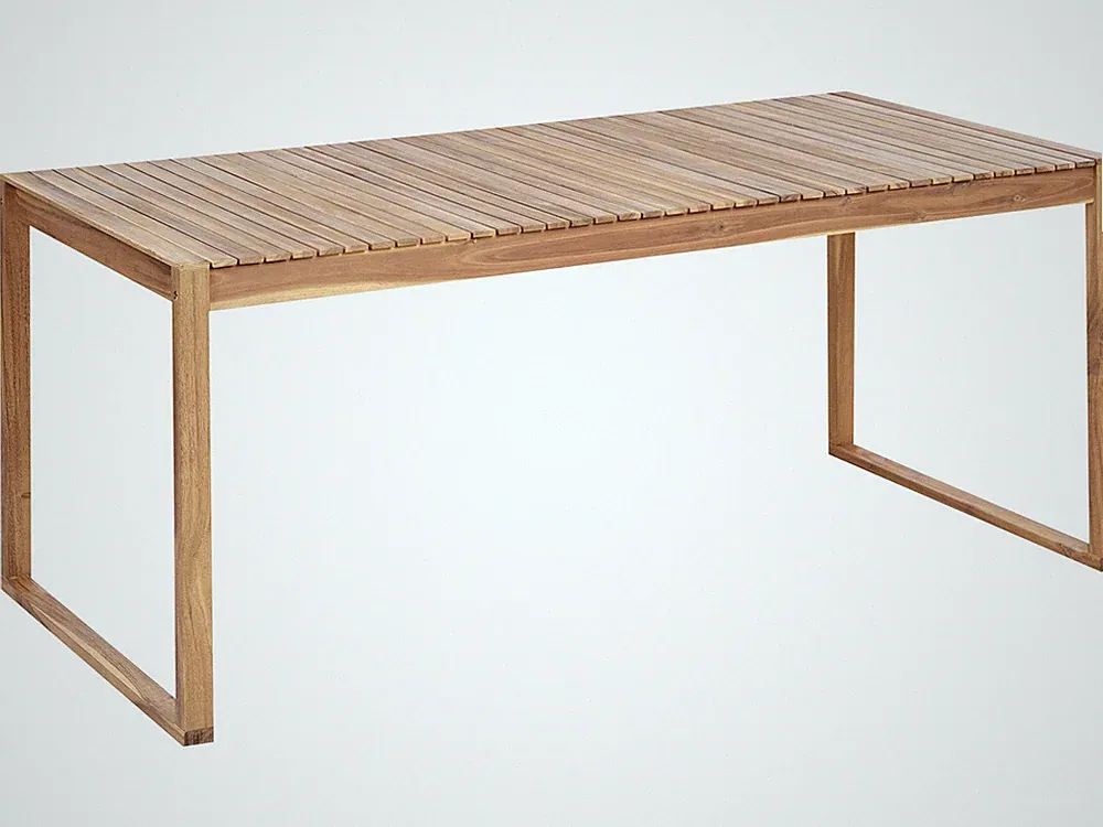 Gartentisch für 6 Personen zertifiziertes Holz hellbraun 180 x 90 cm Sassari II