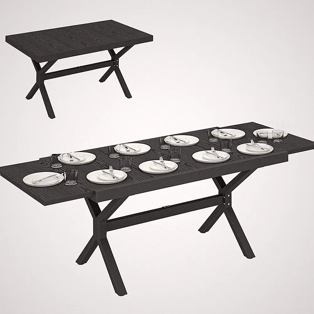 85 cm Ausziehbarer Gartentisch
