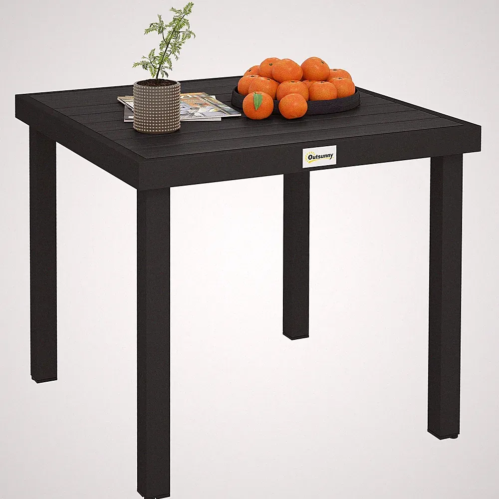 Gartentisch für Terrasse quadratisch 4-Personen Alu stabil wetterfest