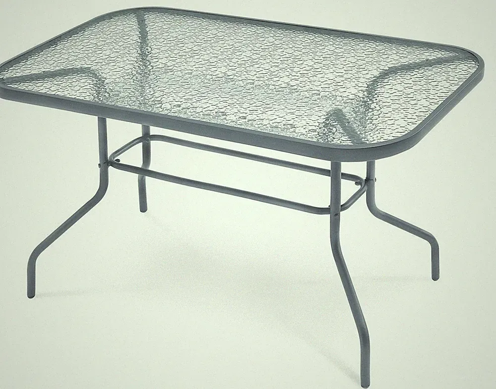 Gartentisch Glas Alu Aluminium Esstisch Glastisch Tisch Garten 70x120x70