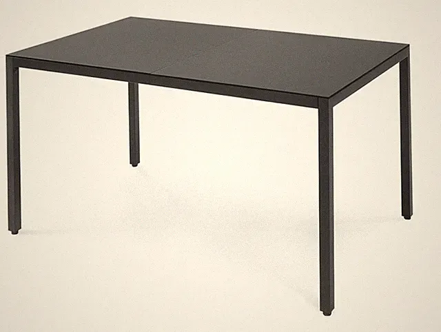Gartentisch Glas Alu Aluminium Esstisch Glastisch Tisch Garten 70x120x71