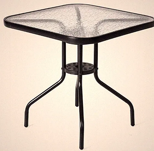 Gartentisch Glas Alu Aluminium Esstisch Glastisch Tisch Garten 70x70