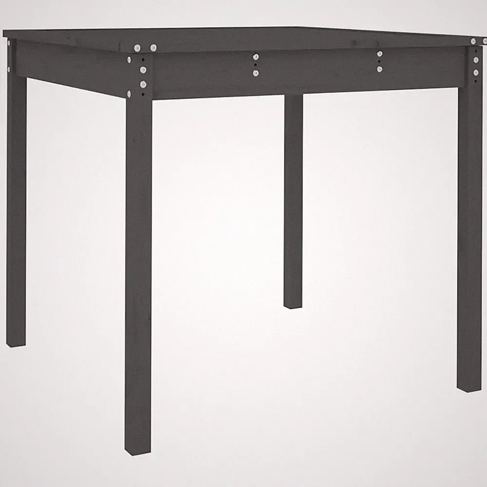 Gartentisch Grau 82,5x82,5x76 cm Massivholz Kiefer