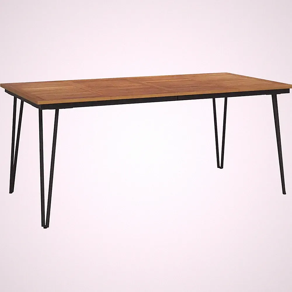 Gartentisch Haarnadel-Tischbeine 180x90x75 cm Akazie Massivholz