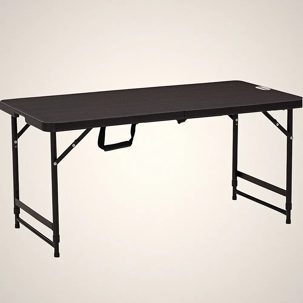 Gartentisch, Höhenverstellbarer Klapptisch für 4 Personen 118 x 60 x 74 cm