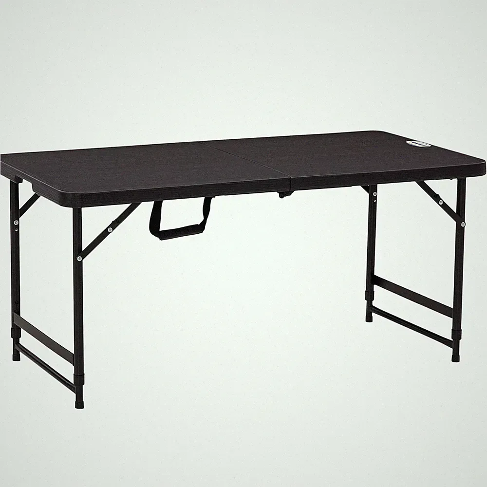 Gartentisch, Höhenverstellbarer Klapptisch für 4 Personen 118 x 60 x 74 cm
