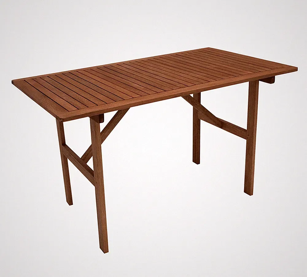 Gartentisch Holztisch Gartenmöbel Tisch 70x120cm, Eukalyptus Holz , 2. WAHL