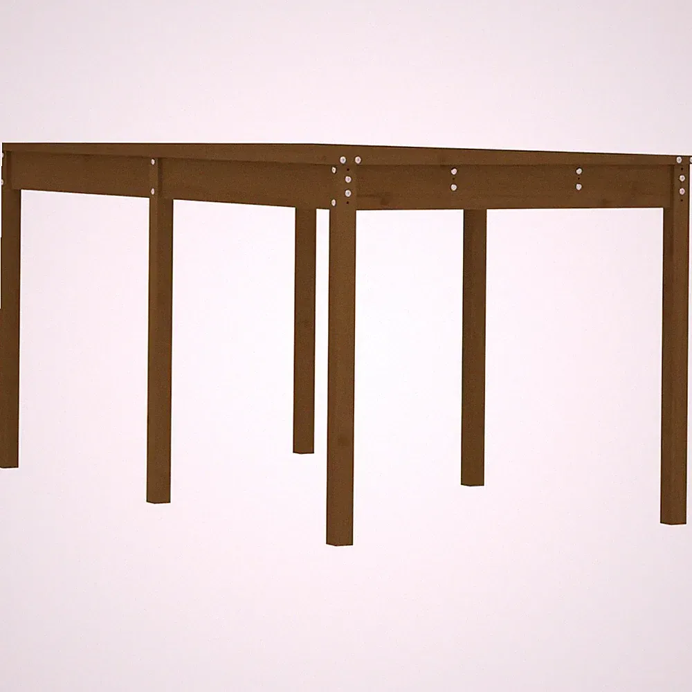 Gartentisch Honigbraun 159,5x82,5x76 cm Massivholz Kiefer