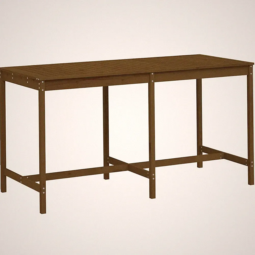 Gartentisch Honigbraun 203,5x90x110 cm Massivholz Kiefer
