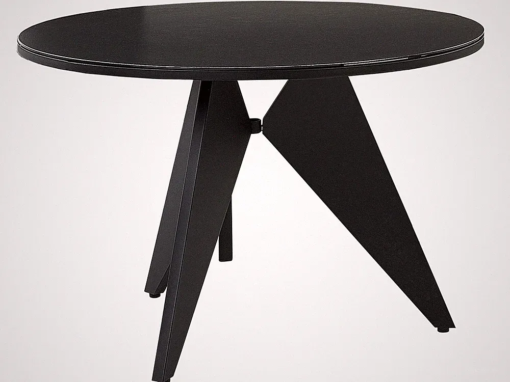Gartentisch Keramikglas / Aluminium schwarz rund 110 cm X-Beine Modern Olmetto