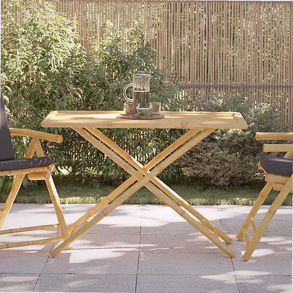 Gartentisch Klapptisch Balkontisch Beistelltisch Gartenmöbel Rund Bambus vidaXL