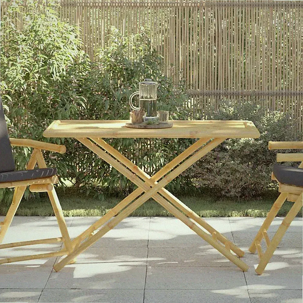 Gartentisch Klapptisch Balkontisch Beistelltisch Gartenmöbel Rund Bambus vidaXL