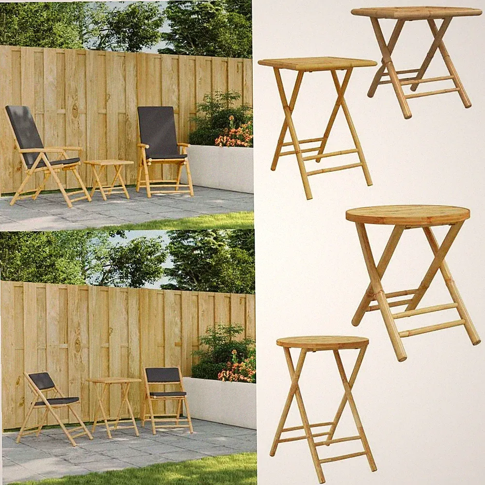 Gartentisch Klapptisch Balkontisch Tisch Gartenmöbel Klappbar Bambus vidaXL