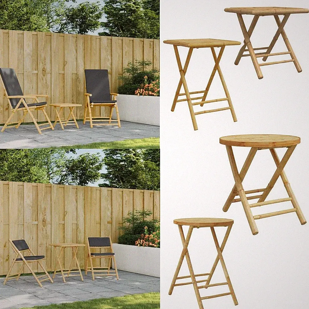 Gartentisch Klapptisch Balkontisch Tisch Gartenmöbel Klappbar Bambus vidaXL