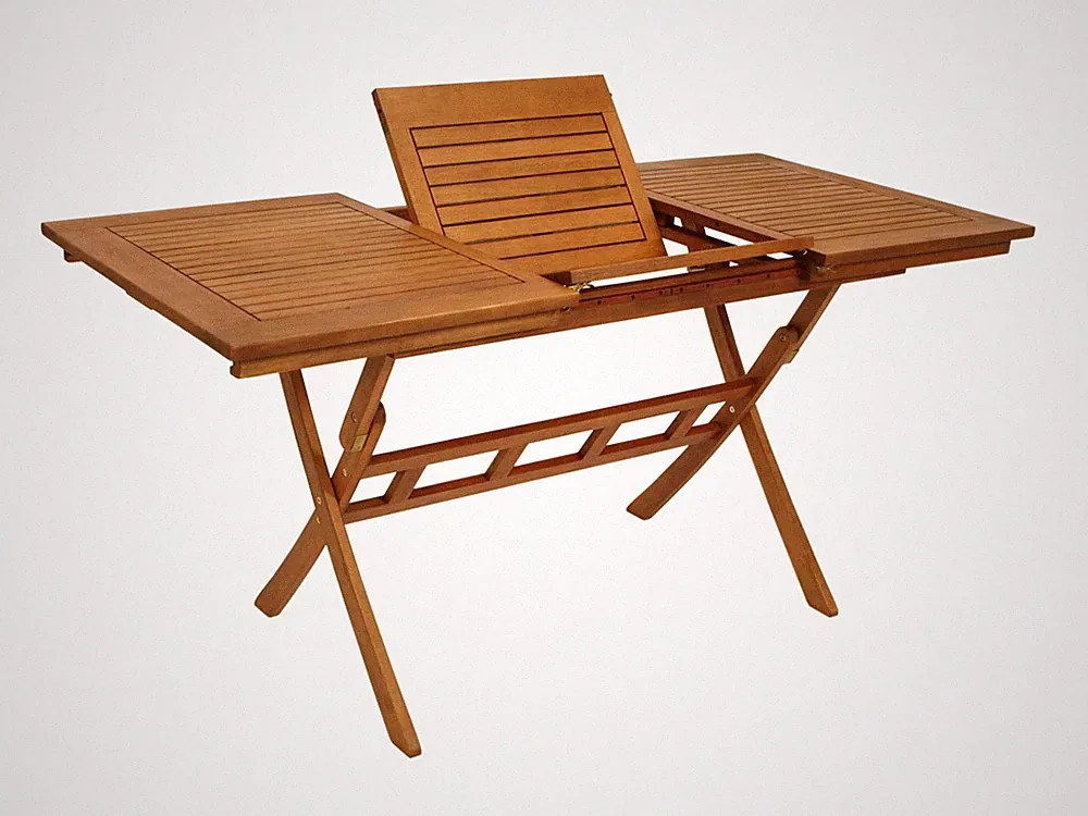 Gartentisch Klapptisch Gartenmöbel Ausziehtisch LAGO 110/160x75cm Eukalyptusholz