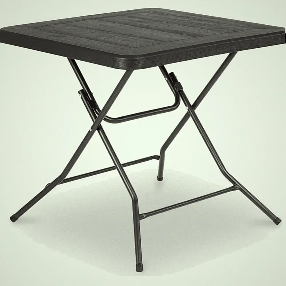 Gartentisch Klapptisch Holzoptik Esstisch 80x80cm Balkon Terrasse wetterfest
