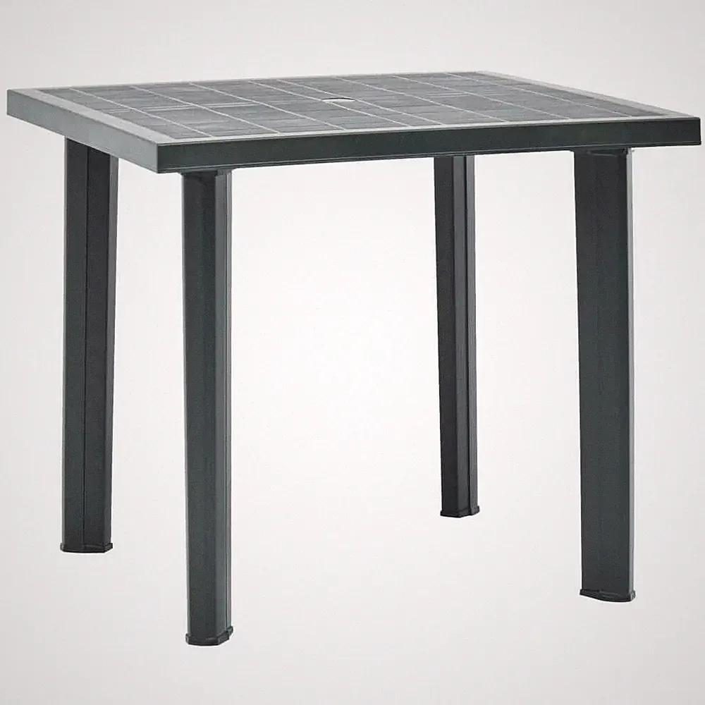 Gartentisch Kunststoff Balkontisch Terrassentisch Esstisch Anthrazit/Weiß/Grün