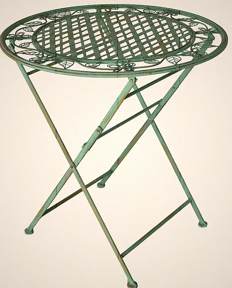 Gartentisch Landhausstil Metall Tisch Antik Eisentisch Klapptisch Balkontisch