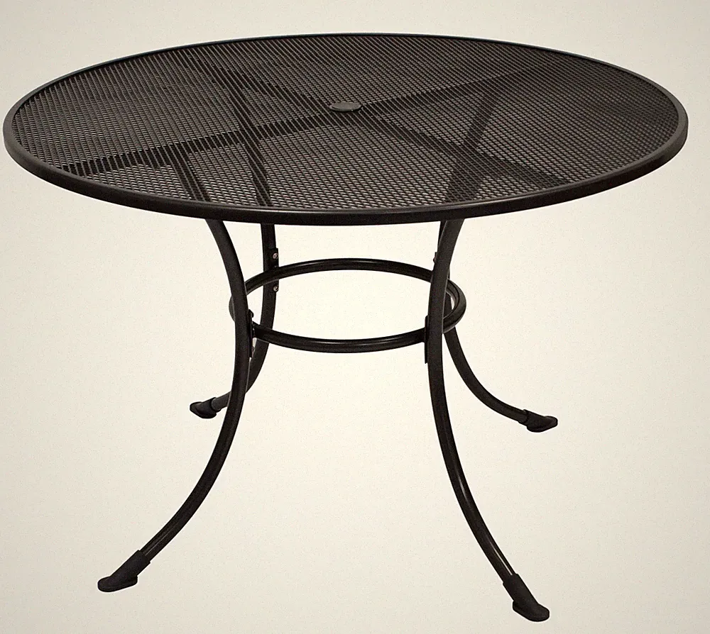 Gartentisch Metalltisch Gartenmöbel Tisch Metall Eisentisch RIVO 110cm rund grau