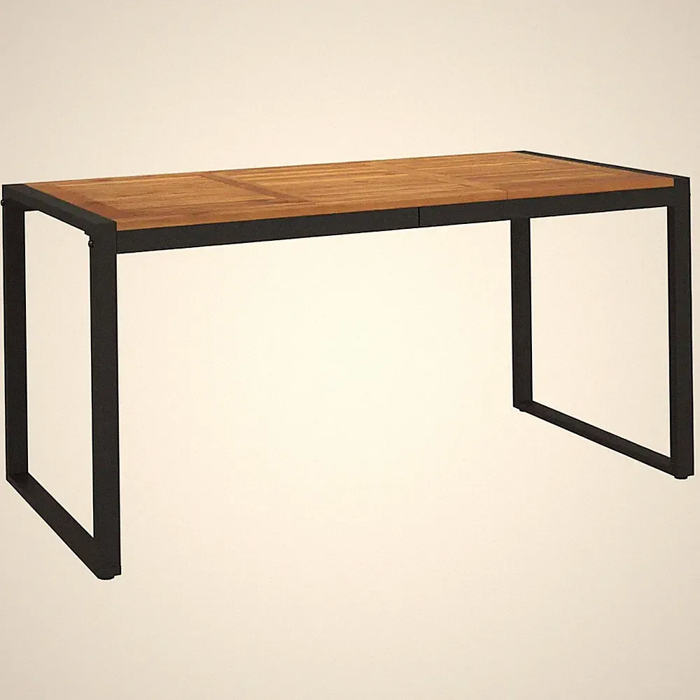 Gartentisch mit Beinen in U-Form 160x80x75 cm Massivholz Akazie
