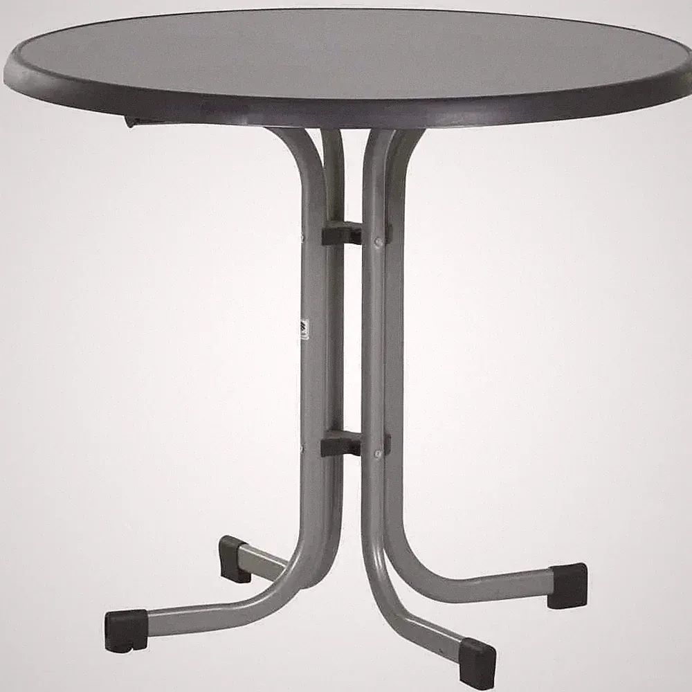 Gartentisch mit Boulevard-Gestell, graphit, Ø ca. 86 cm x Höhe 72 cm