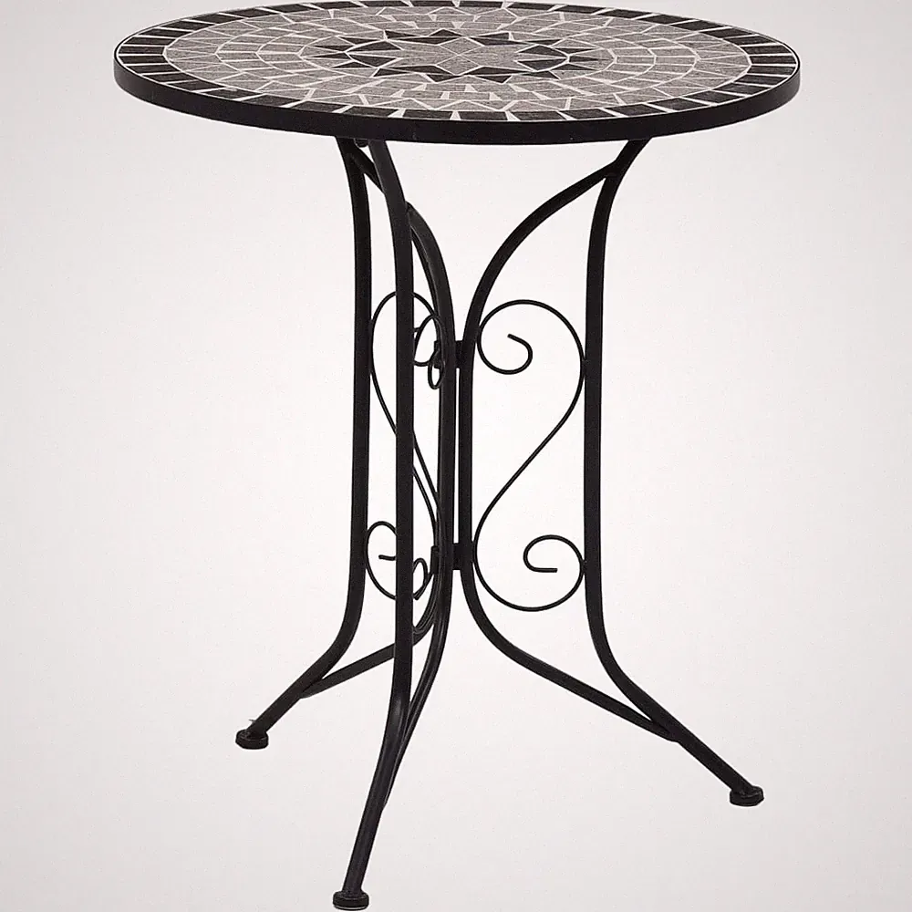 Gartentisch Mosaiktisch Mosaik Bistrotisch Stehtisch Beistelltisch 60 cm Keramik