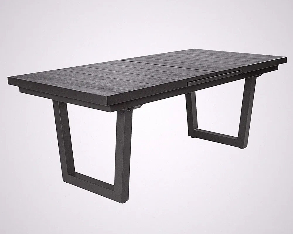 Gartentisch Nizza Ausziehtisch mit Synchronauszug 200/260x100x75cm V-Fuß Keramik