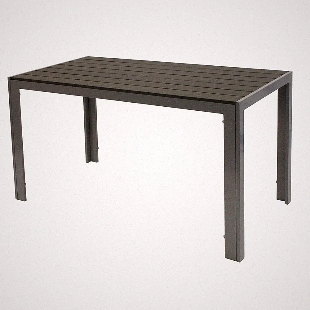 Gartentisch Nonwood 125x70 cm Aluminium Esstisch Tisch Garten Balkon Terrasse