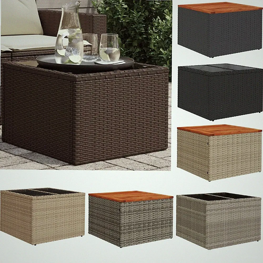 Gartentisch Poly Rattan Couchtisch Balkontisch Terrassentisch Esstisch Möbel