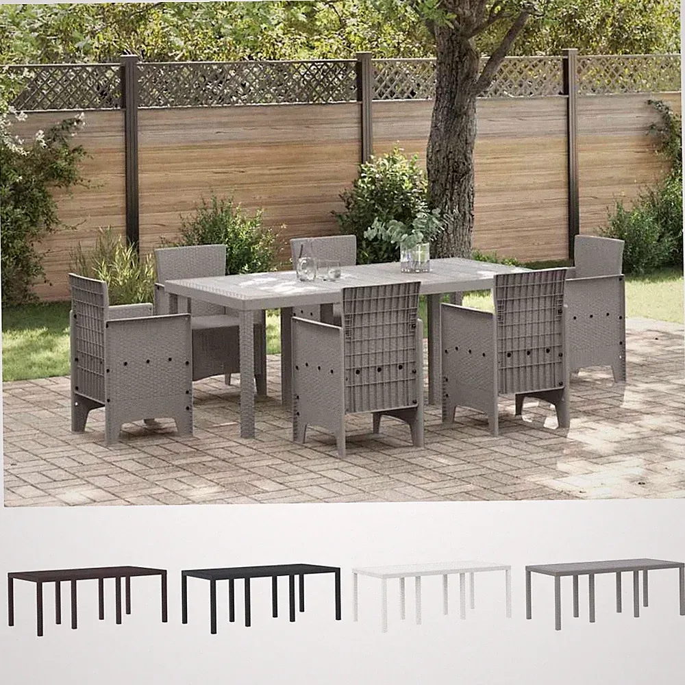 Gartentisch Poly-Rattan Gartenmöbel Moderner Tisch Terrassenmöbel Speisetisch