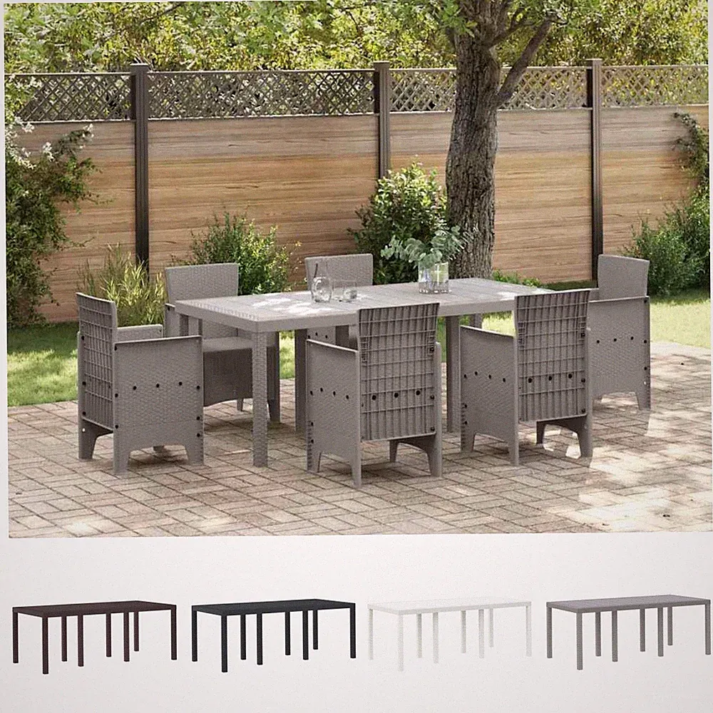 Gartentisch Poly-Rattan Gartenmöbel Moderner Tisch Terrassenmöbel Speisetisch