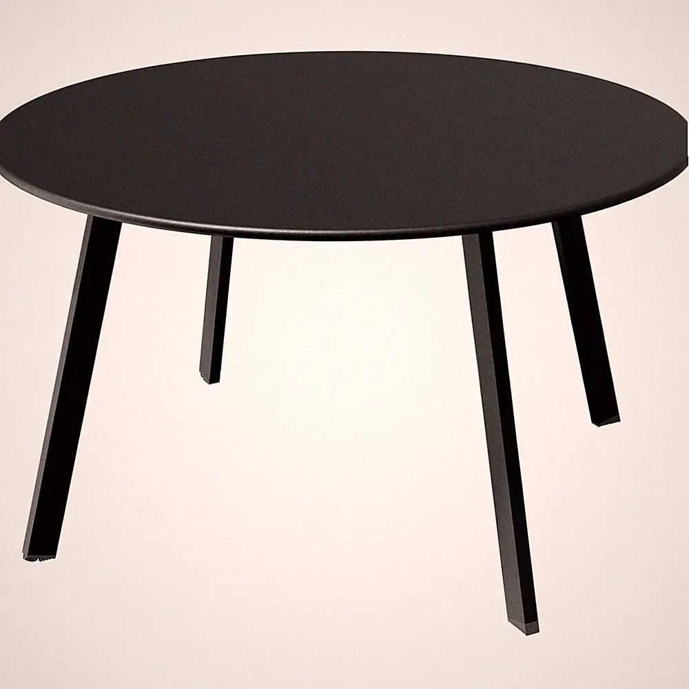 Gartentisch Schwarz, Beistelltisch Rund, Balkontisch Groß, Outdoor Tisch, 70x...