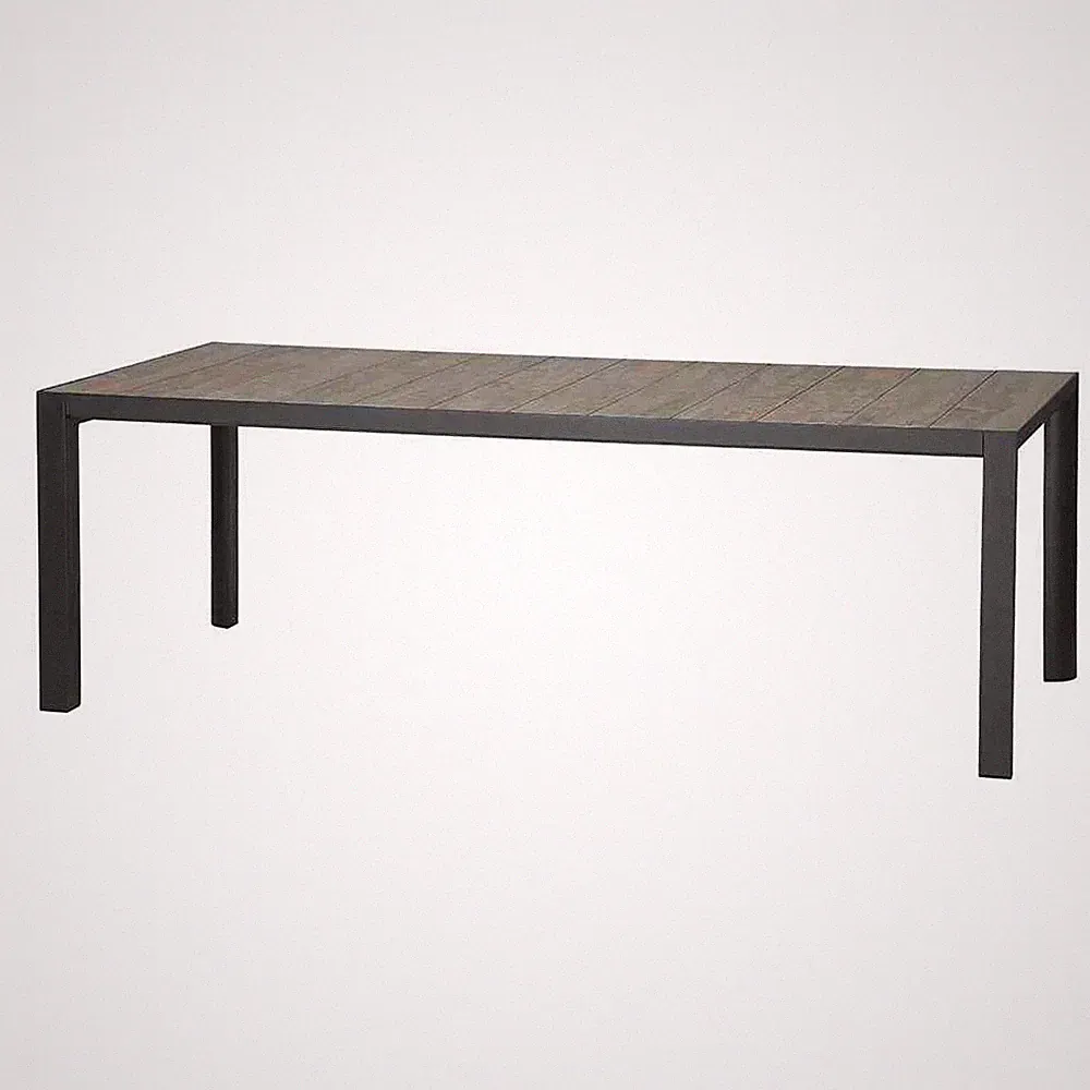 Gartentisch Silva, Tischplatte in Washed Grey, 182 x 100cm