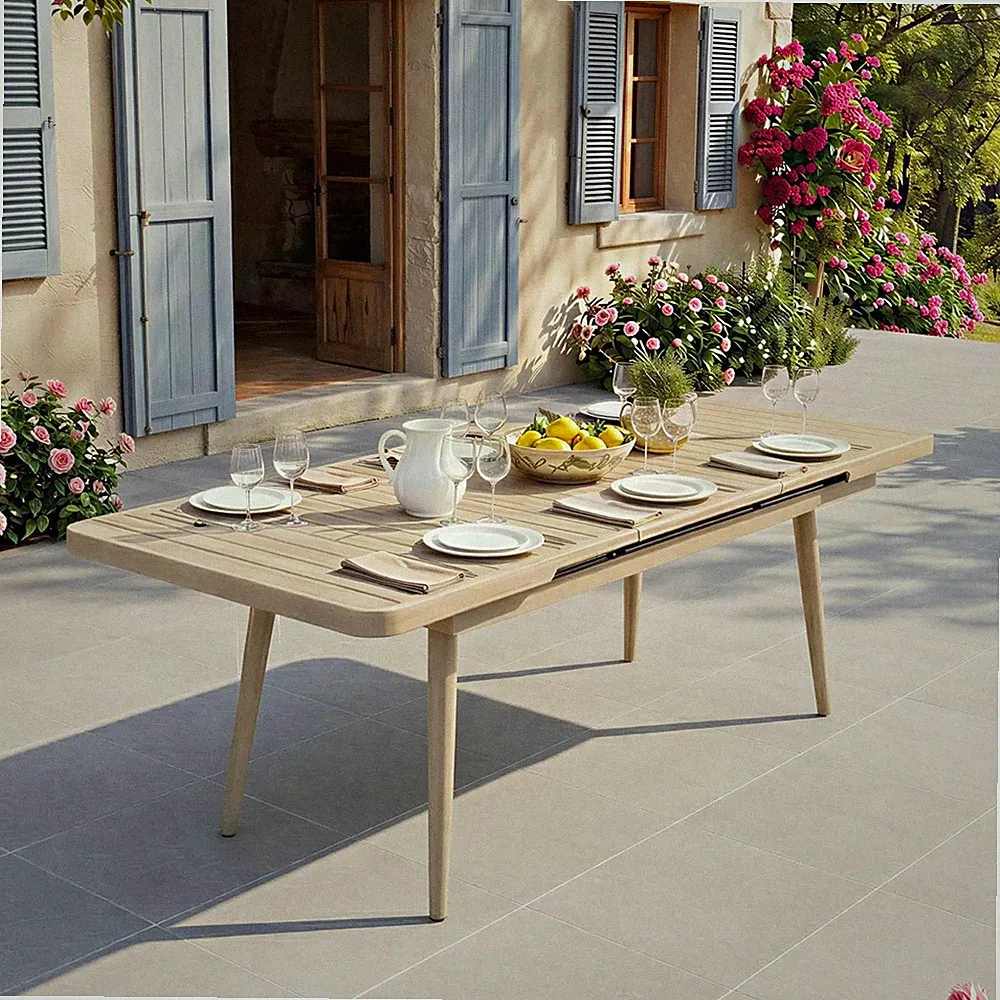 Gartentisch SUNNY ausziehbar- 200cm Gartenmöbel champagner
