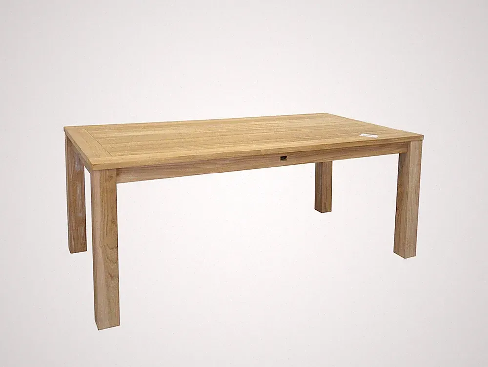 Gartentisch Teakholz Tisch aus Massivholz unbehandelt 180 cm lang -11664