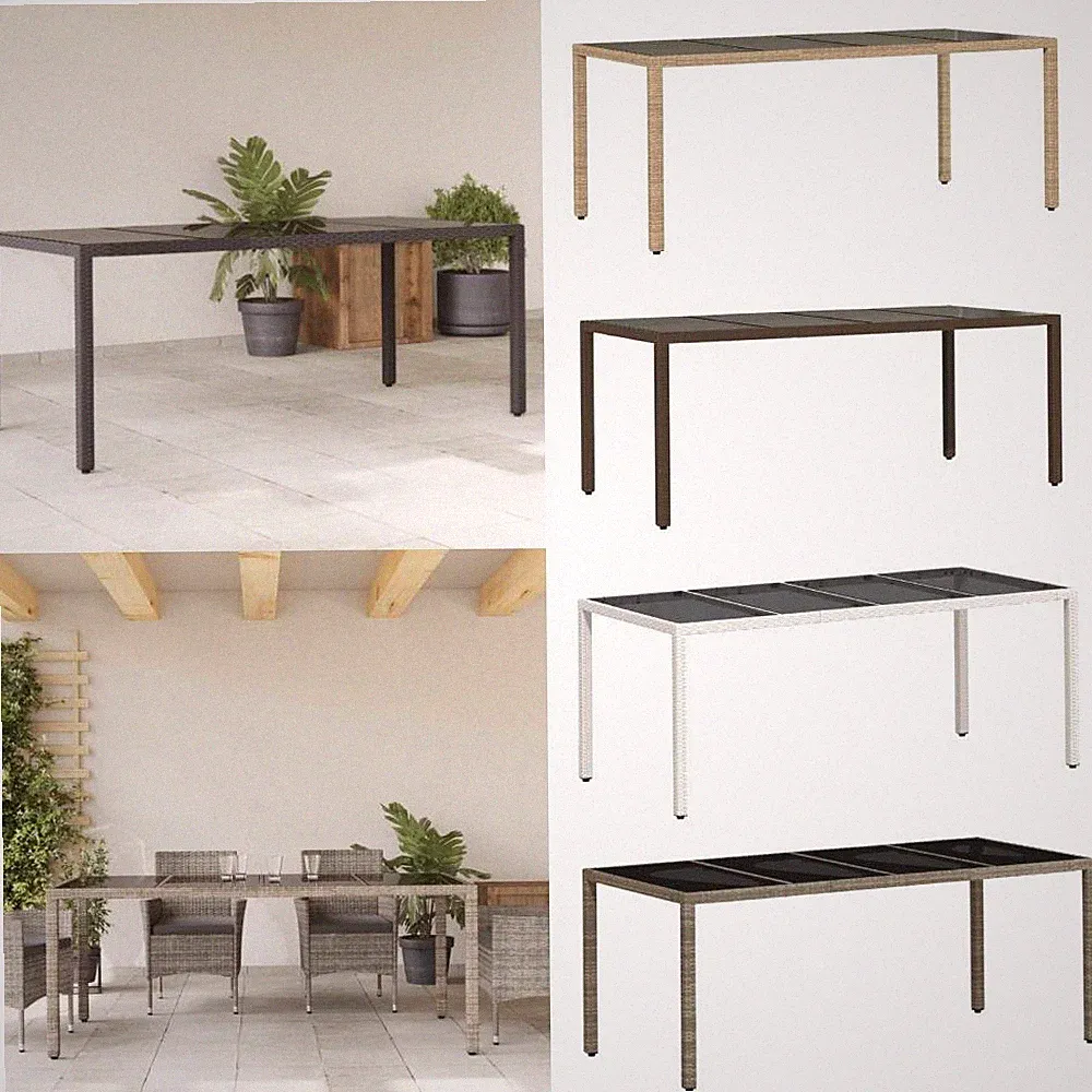 Gartentisch Terrassentisch Balkontisch Esstisch Tisch Poly Rattan vidaXL