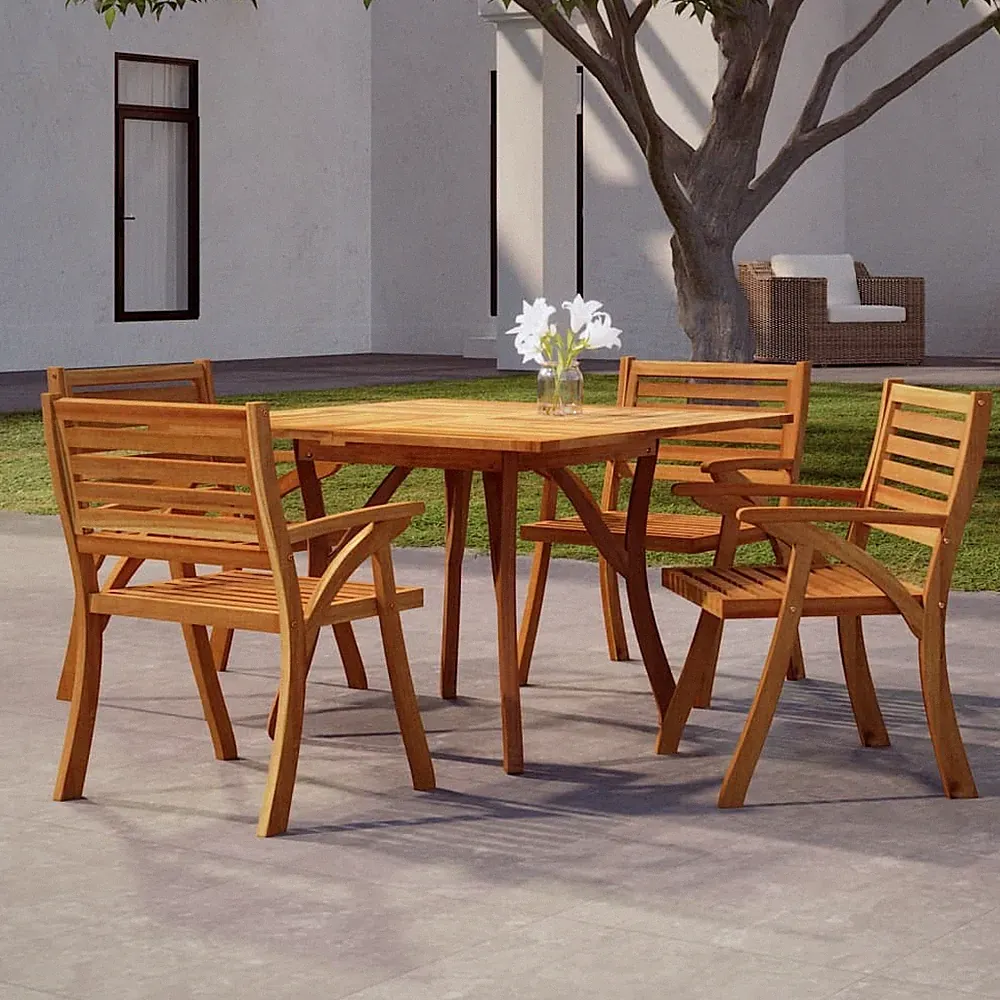 Gartentisch Terrassentisch Esstisch Balkontisch Tisch Massivholz Akazie vidaXL