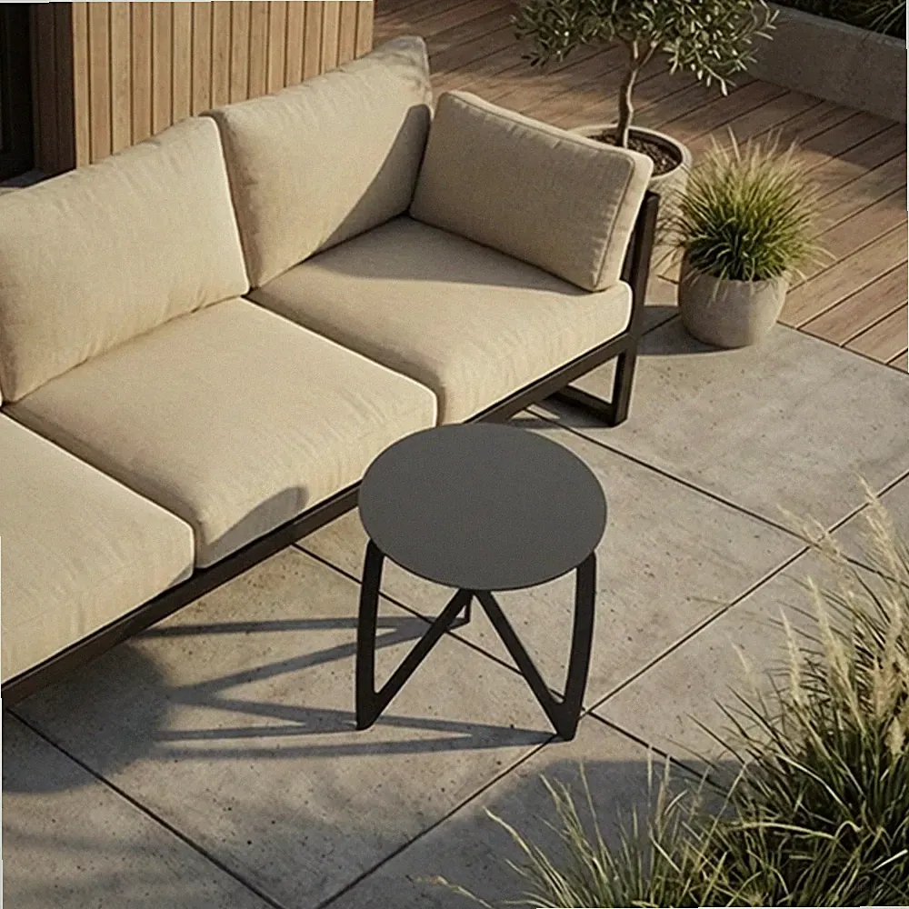 Gartentisch Terrassentisch Metall pulverbeschichtet Beistelltisch Balkontisch