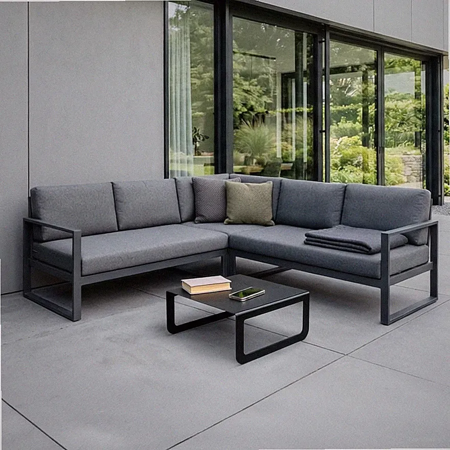 Gartentisch Terrassentisch Metall pulverbeschichtet Loungemöbeltisch