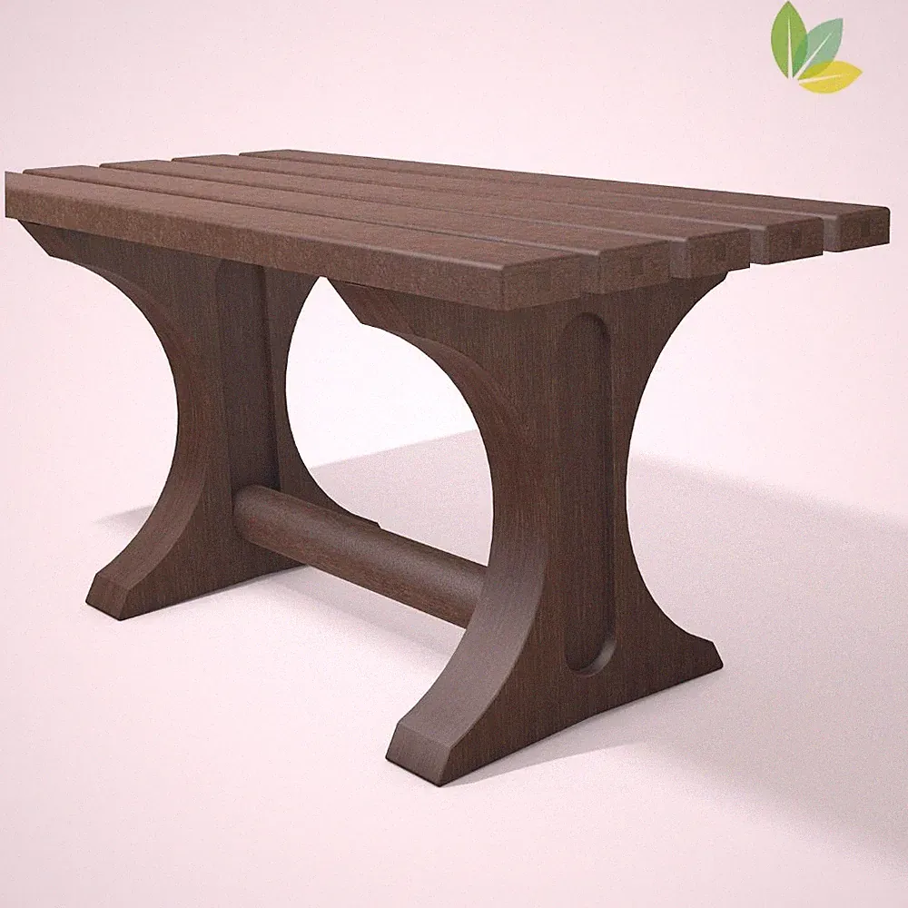 Gartentisch Tivoli 1.5m/2m (100% recycelt!) braun Gartentisch Kunststoff