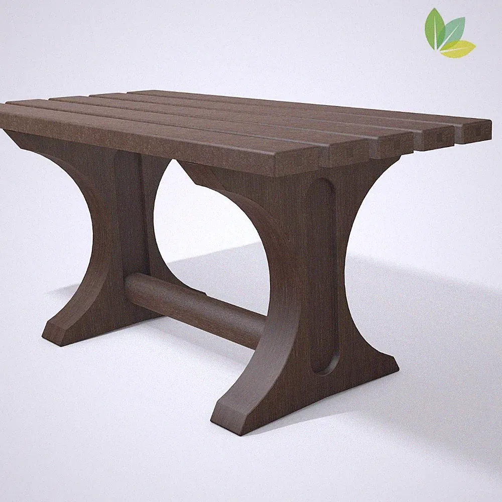 Gartentisch TIVOLI 1.5m/2m (100% recycelt!) braun Gartentisch Kunststoff