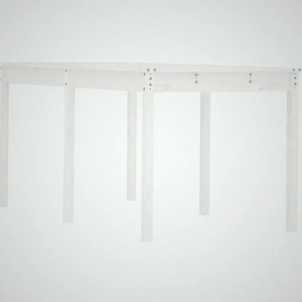 Gartentisch Weiß 159,5x82,5x76 cm Massivholz Kiefer