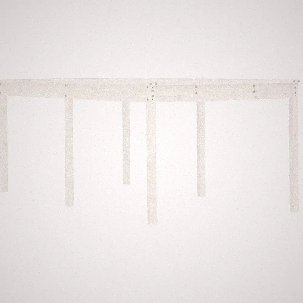 Gartentisch Weiß 203,5x100x76 cm Massivholz Kiefer