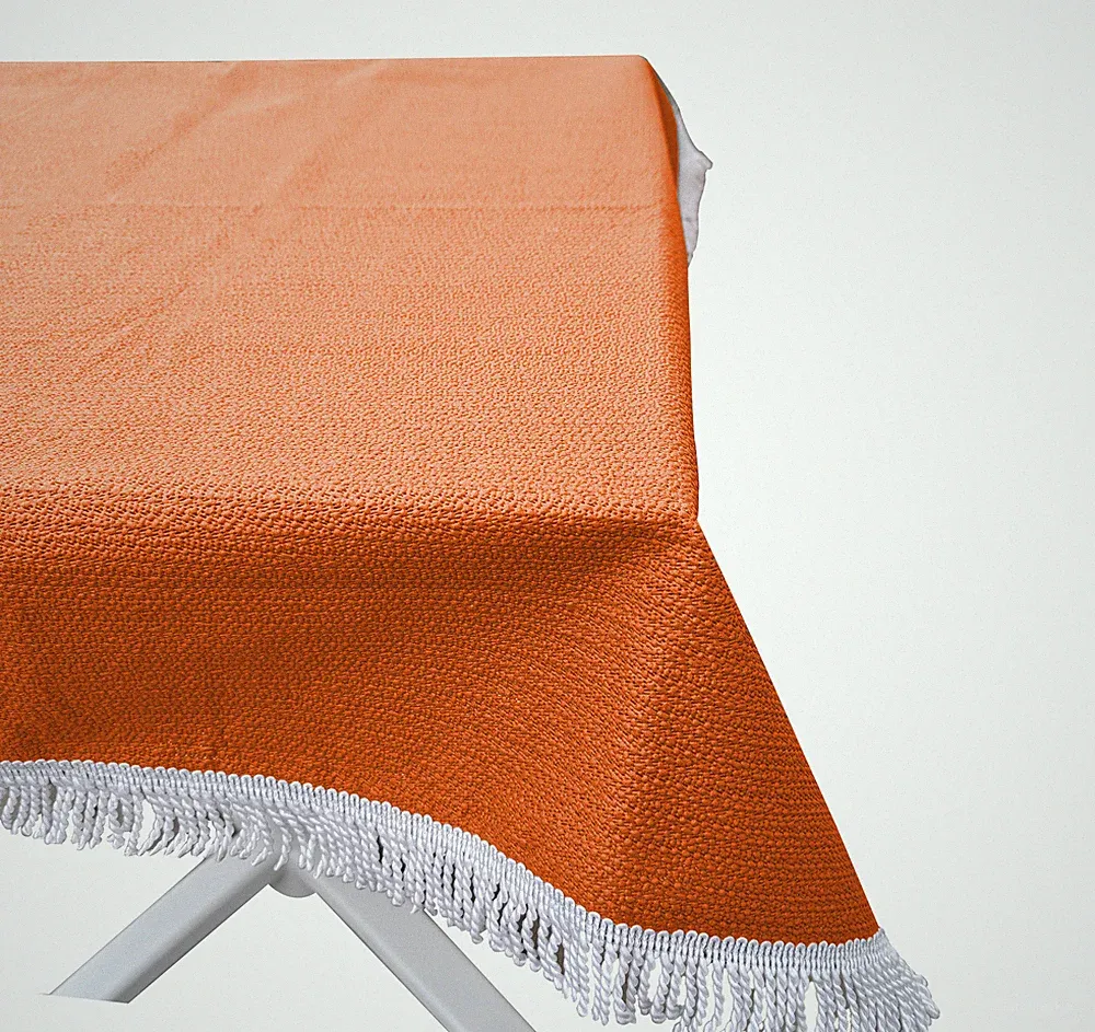 Gartentischdecke 100x130cm Eckig Orange Weichschaum Witterungsbeständig