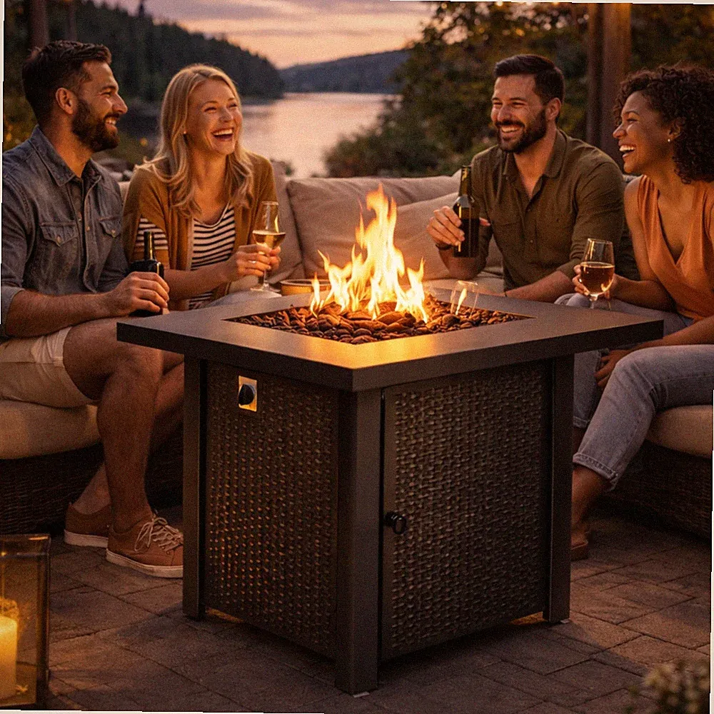 Gas Feuerstelle Outdoor Feuertisch Gas Gartentisch Feuerstelle Gasfeuerstelle