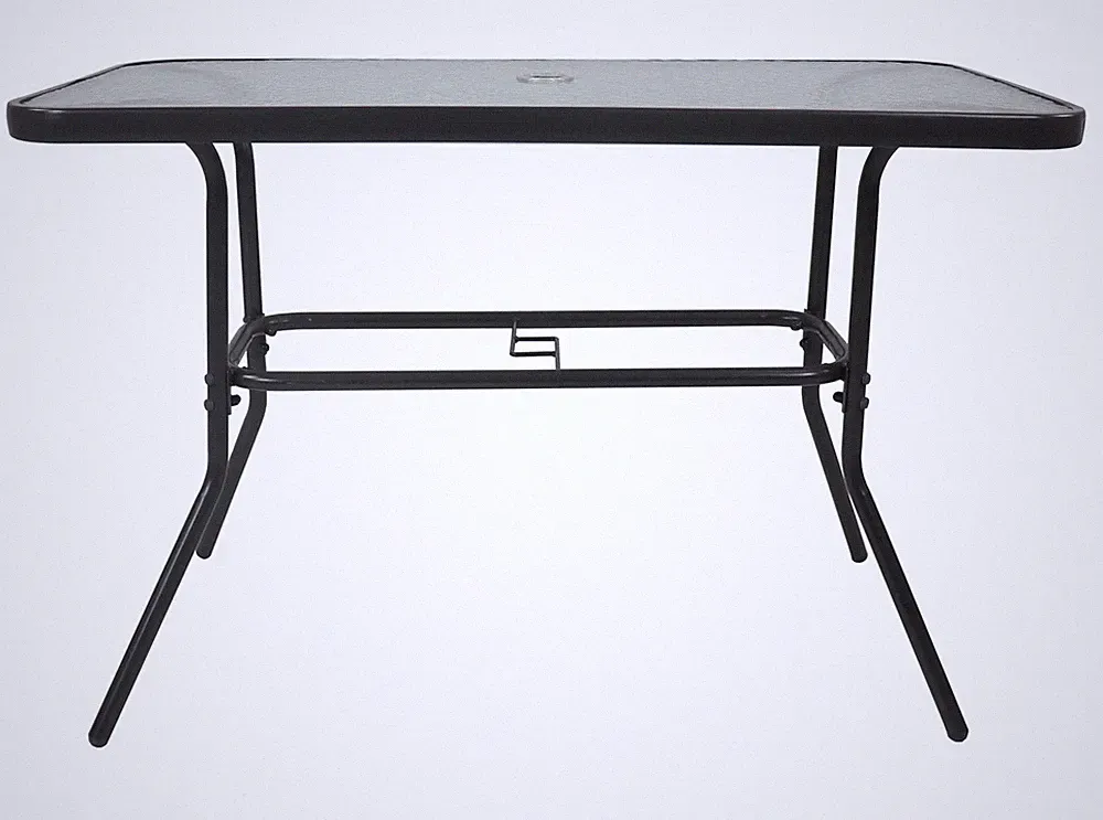 Glas Gartentisch Esstisch 110x55 H. 70 x B. 110 x T. 55 cm - VCM