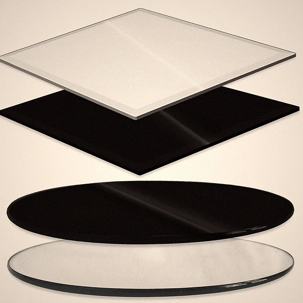 Glasplatte Rund & Eckig ESG Glasscheibe 8mm Glas Glastisch Tischplatte DIY Tisch